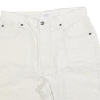 CHEROKEE Womens Shorts White Casual Plain S W28 Cotton Blend Comfortable Fit