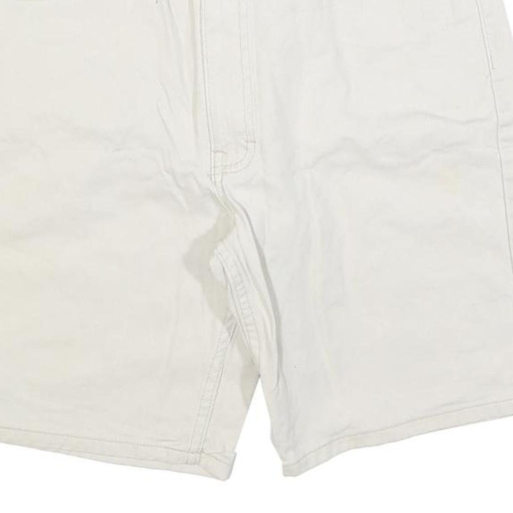CHEROKEE Womens Shorts White Casual Plain S W28 Cotton Blend Comfortable Fit