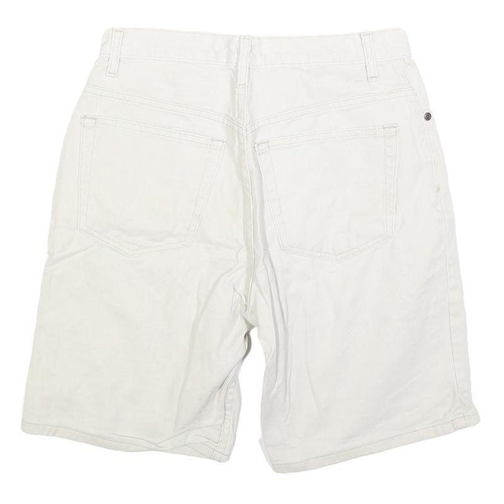 CHEROKEE Womens Shorts White Casual Plain S W28 Cotton Blend Comfortable Fit