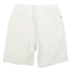 CHEROKEE Womens Shorts White Casual Plain S W28 Cotton Blend Comfortable Fit