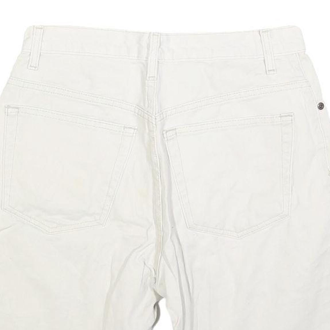 CHEROKEE Womens Shorts White Casual Plain S W28 Cotton Blend Comfortable Fit