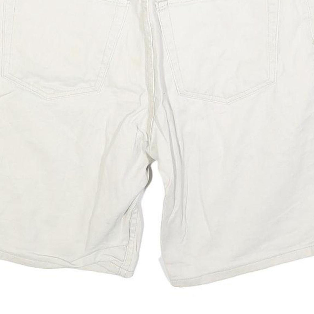 CHEROKEE Womens Shorts White Casual Plain S W28 Cotton Blend Comfortable Fit