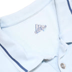 ADIDAS Mens Light Blue Polo Shirt M Cotton Blend Short Sleeve Classic Casual