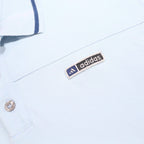 ADIDAS Mens Light Blue Polo Shirt M Cotton Blend Short Sleeve Classic Casual