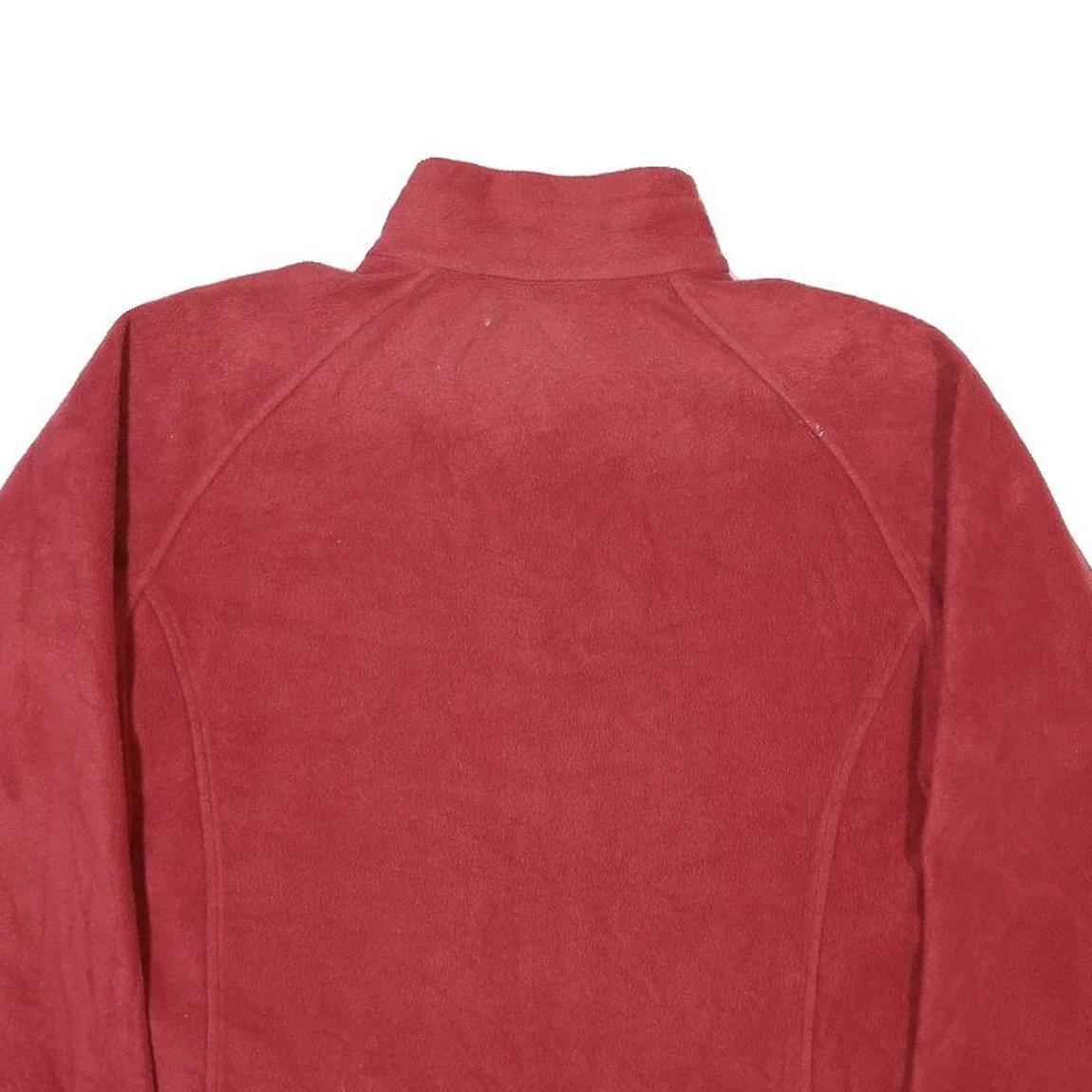 COLUMBIA Mens Red Jacket L Polyester Blend Plain Zip Outdoor Warm Casual