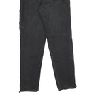C&A Womens Classic Black Cotton Denim Jeans W28 L30 Side Lace Up Zip Closure