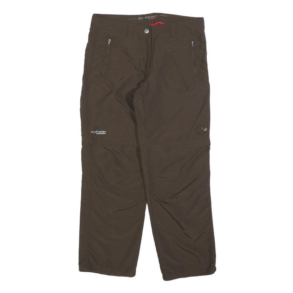 MAMMUT Womens Polyester Blend Brown Regular Straight Trousers W32 L30 Outdoor