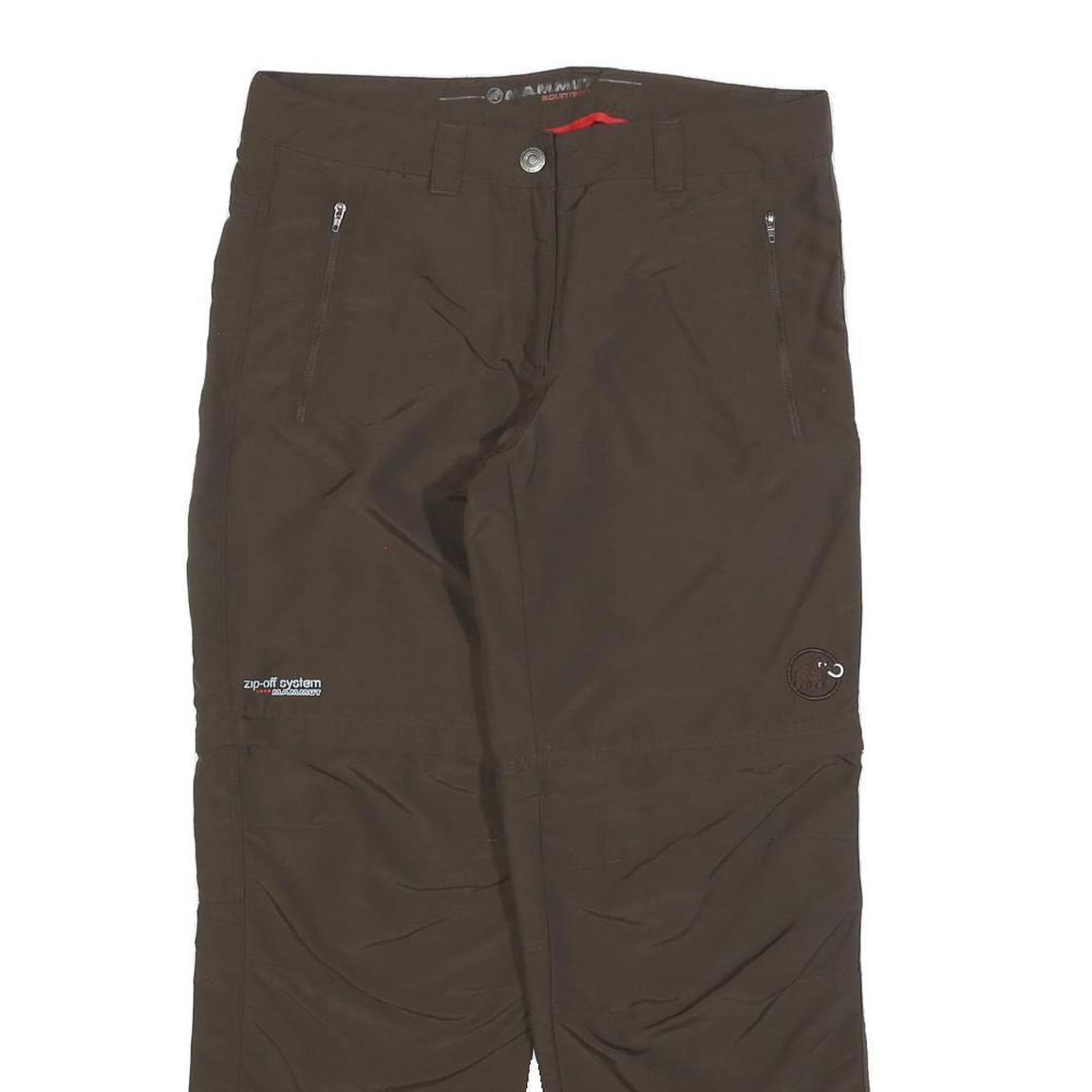 MAMMUT Womens Polyester Blend Brown Regular Straight Trousers W32 L30 Outdoor