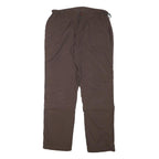 NRG Mens Regular Brown Polyester Blend Trousers W31 L30 Casual Zip Closure