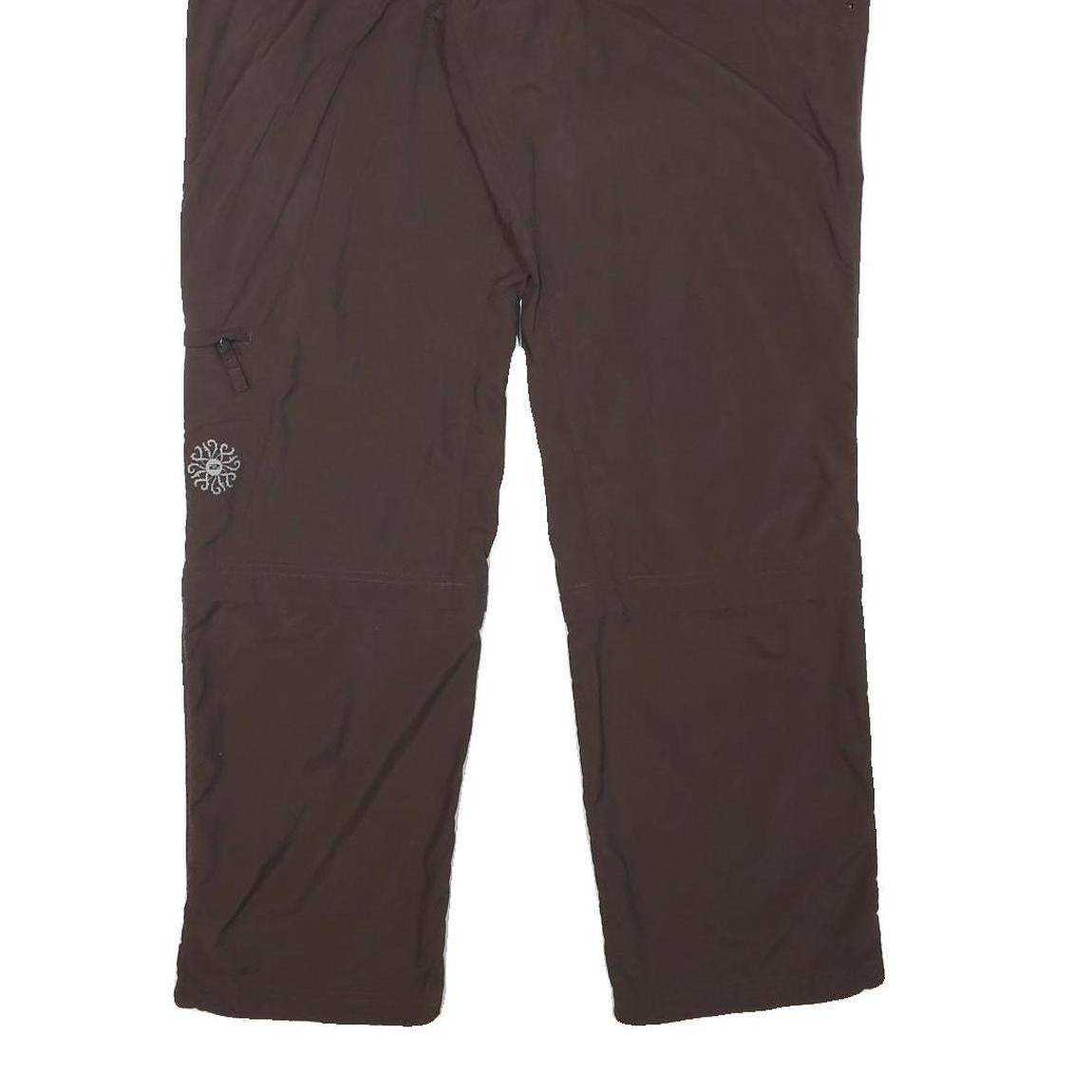 NRG Mens Regular Brown Polyester Blend Trousers W31 L30 Casual Zip Closure