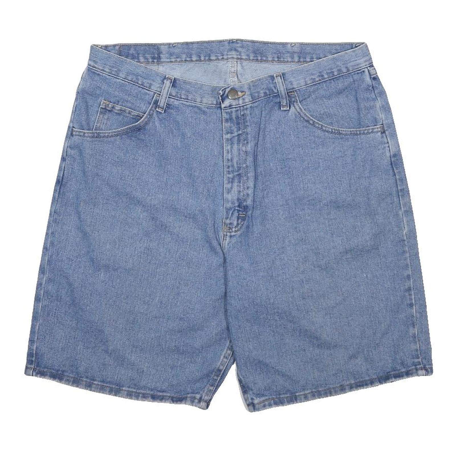 WRANGLER Mens Shorts Blue Denim Casual L W38 Classic Fit Cotton