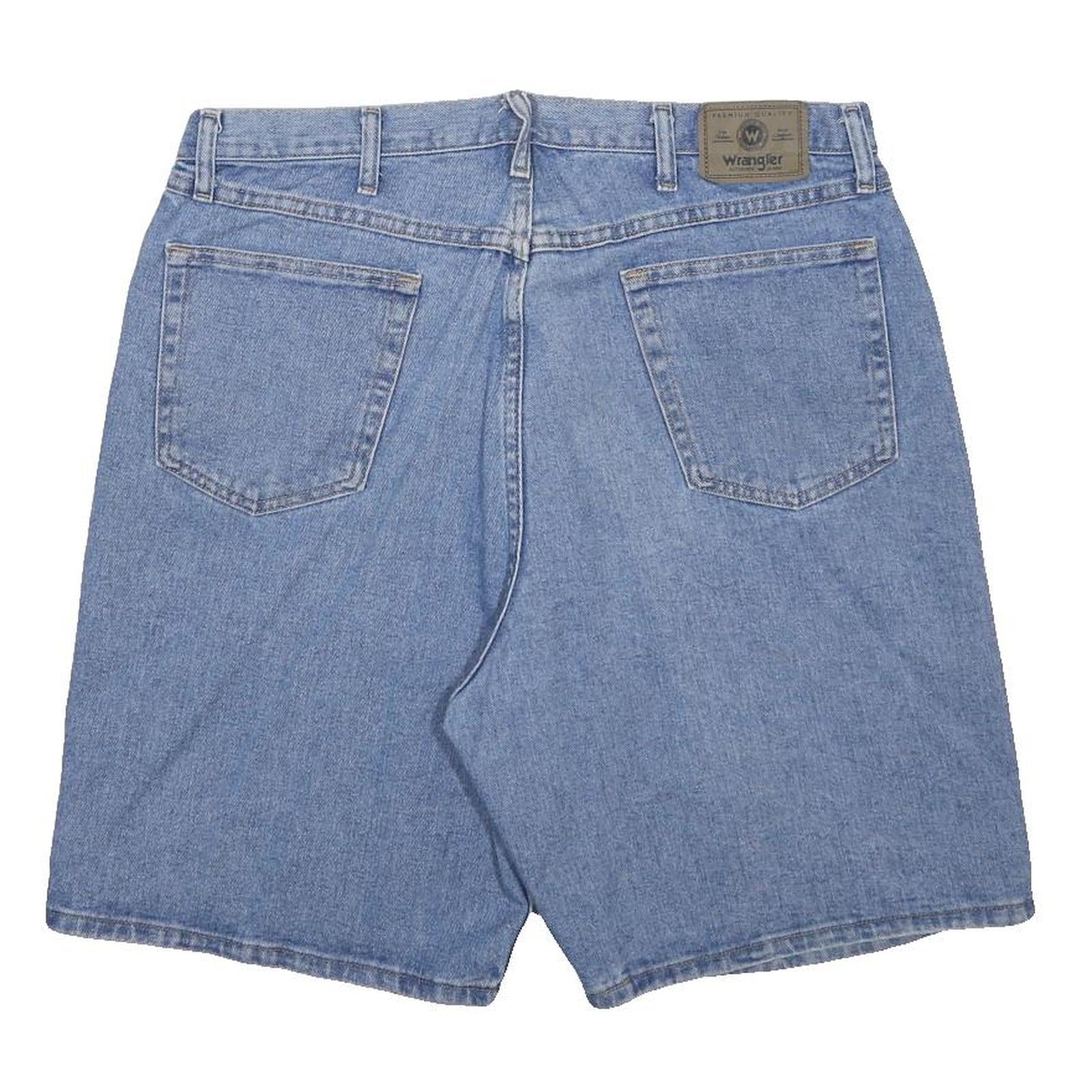 WRANGLER Mens Shorts Blue Denim Casual L W38 Classic Fit Cotton