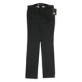 DICKIES Womens Cotton Blend Black Slim Straight Trousers W30 L32 Workwear