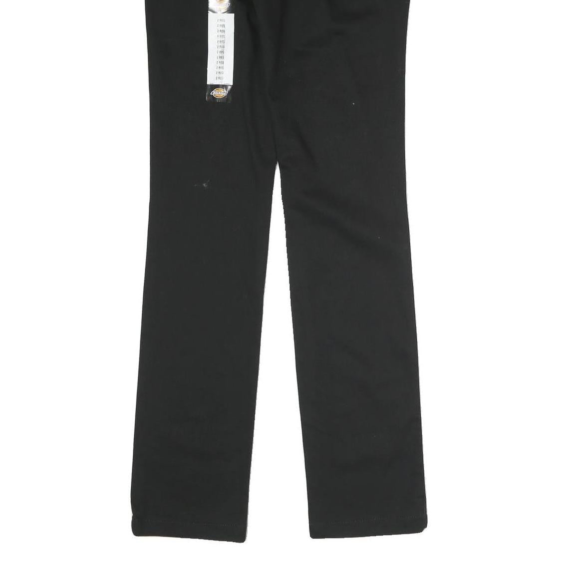 DICKIES Womens Cotton Blend Black Slim Straight Trousers W30 L32 Workwear