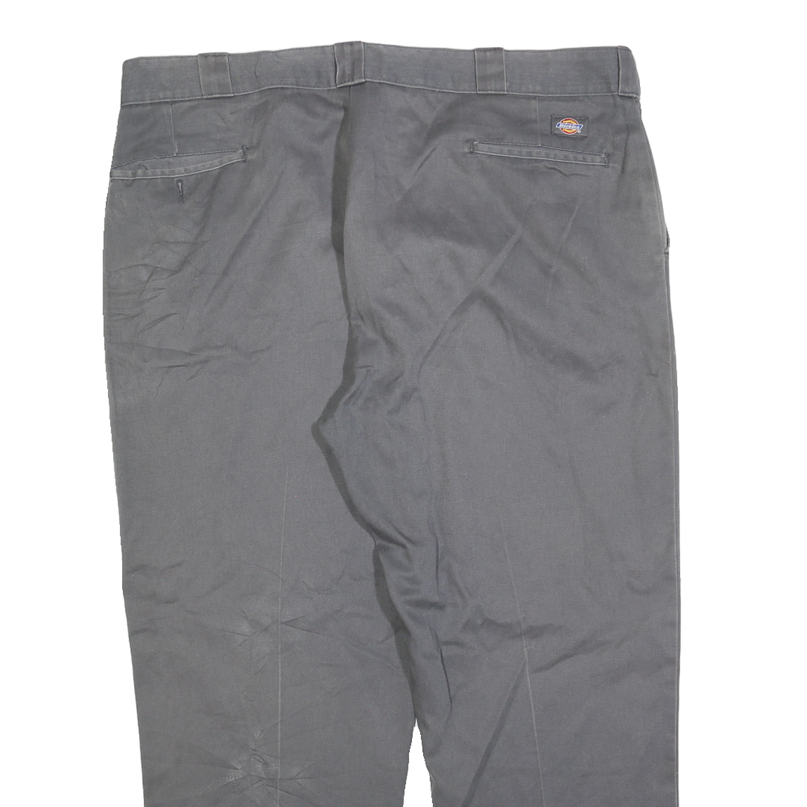 DICKIES Mens Regular Fit Grey Cotton Blend Jeans W42 L28 Workwear Zip Closure