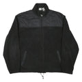 FILA Mens Black Outdoor Zip Jacket L Polyester Blend Microfibre Plain Relaxed