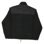 FILA Mens Black Outdoor Zip Jacket L Polyester Blend Microfibre Plain Relaxed