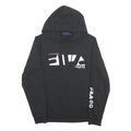 FILA Mens Black Pullover Hoodie S Printed Cotton Blend Casual