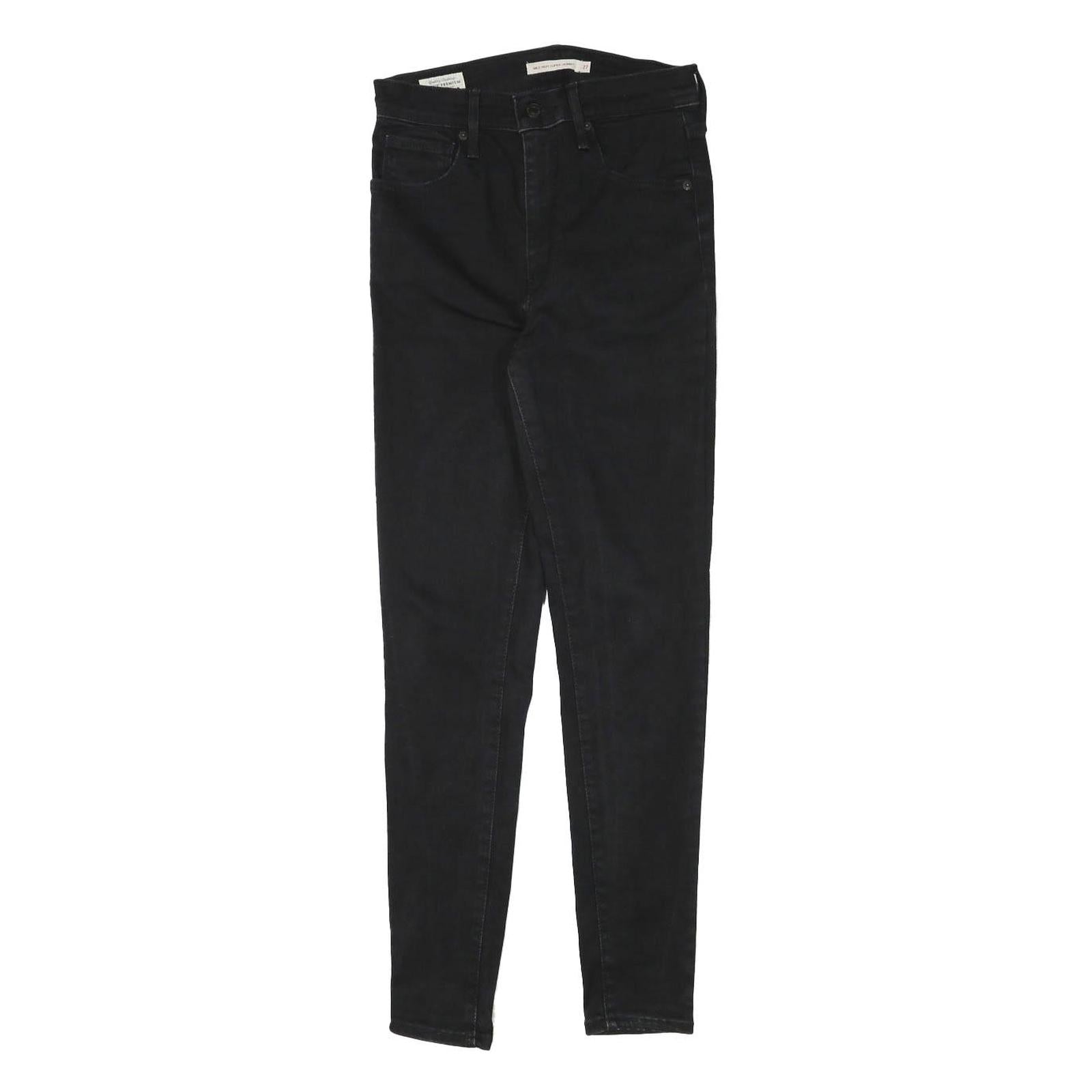 LEVI'S Womens Black Slim Skinny Denim W25 L27 Cotton Blend Zip Jeans