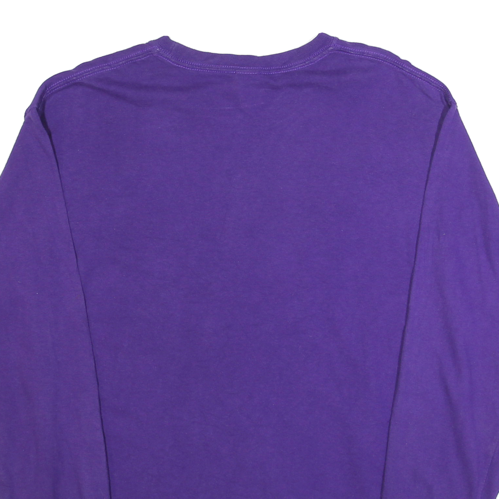 GILDAN Mens Purple San Francisco State Long Sleeve Crew Neck T-Shirt L Cotton