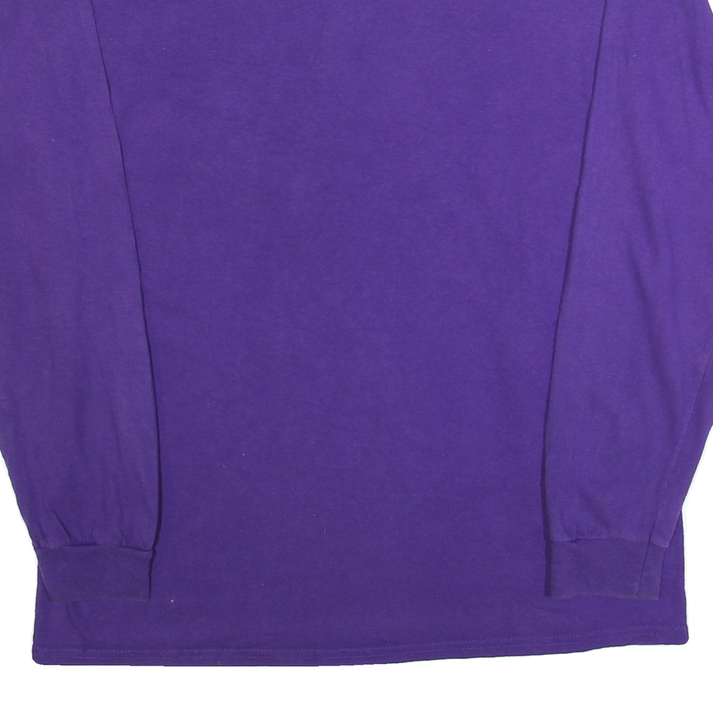 GILDAN Mens Purple San Francisco State Long Sleeve Crew Neck T-Shirt L Cotton