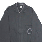 JOCKEY INTERNATIONAL Mens Bomber Jacket Grey Knit 90s L