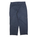 DICKIES Mens Navy Blue Regular Fit Straight Trousers W38 L30 Cotton Blend Zip