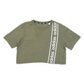ADIDAS Cropped Womens T-Shirt Green XS