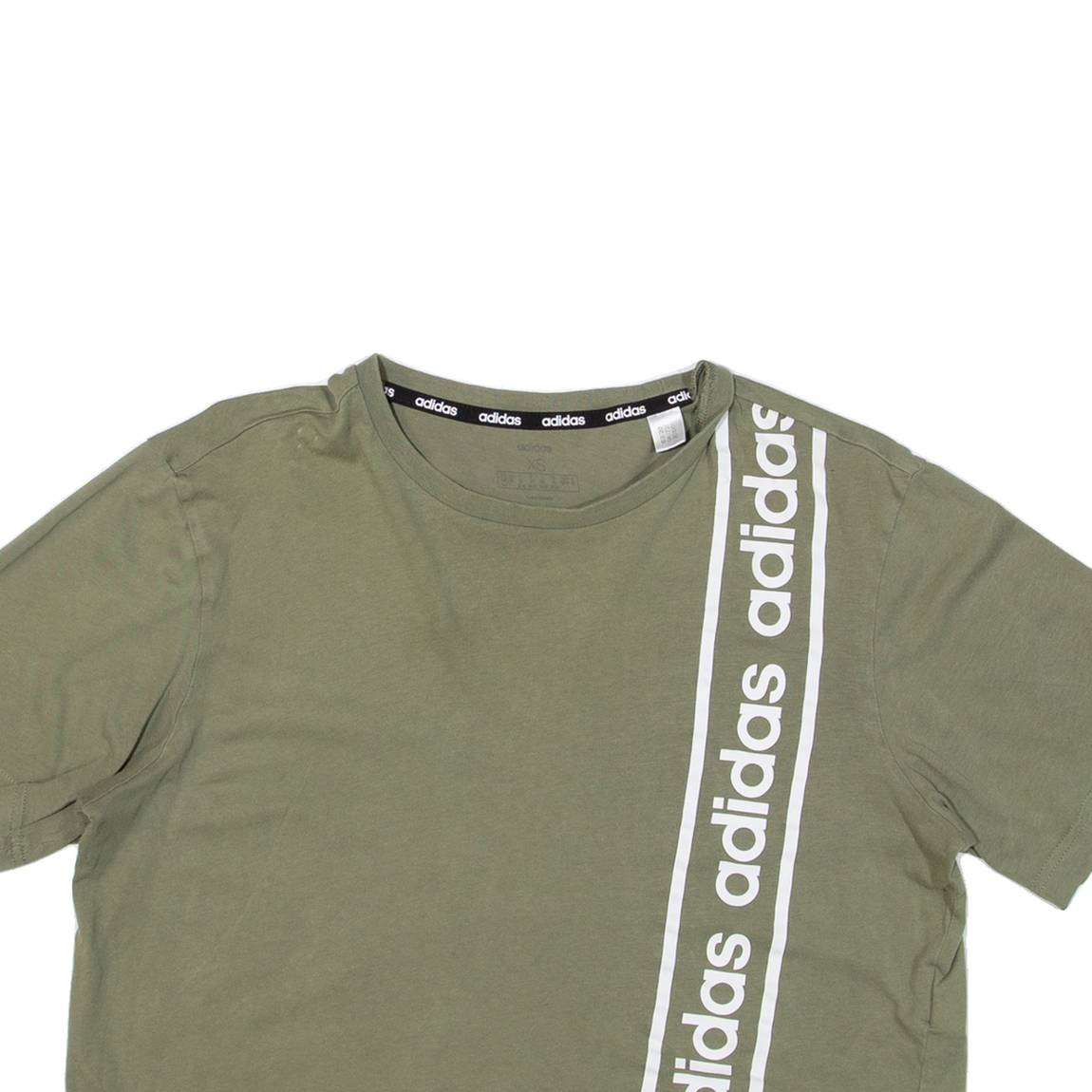 ADIDAS Cropped Womens T-Shirt Green XS