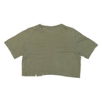 ADIDAS Cropped Womens T-Shirt Green XS