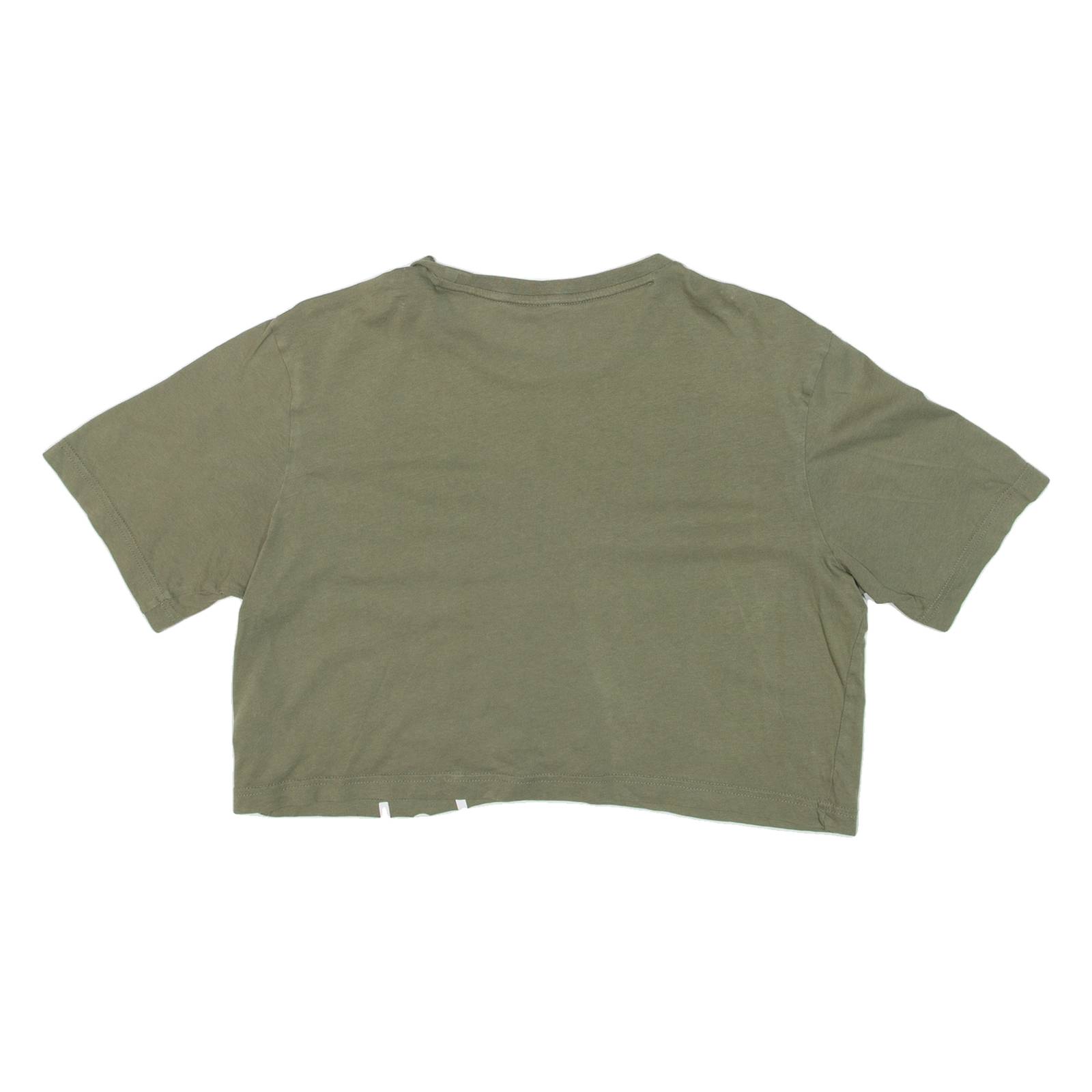ADIDAS Cropped Womens T-Shirt Green XS