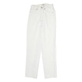 STEFANEL BASIC Womens Regular Fit White Denim Jeans W25 L29 Cotton Zip Casual