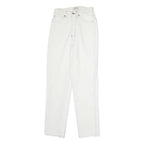 STEFANEL BASIC Womens Regular Fit White Denim Jeans W25 L29 Cotton Zip Casual