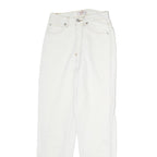 STEFANEL BASIC Womens Regular Fit White Denim Jeans W25 L29 Cotton Zip Casual