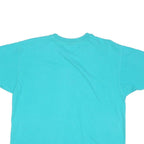 HANES Womens Blue T-Shirt L Short Sleeve Crew Neck Plain Casual Cotton Blend