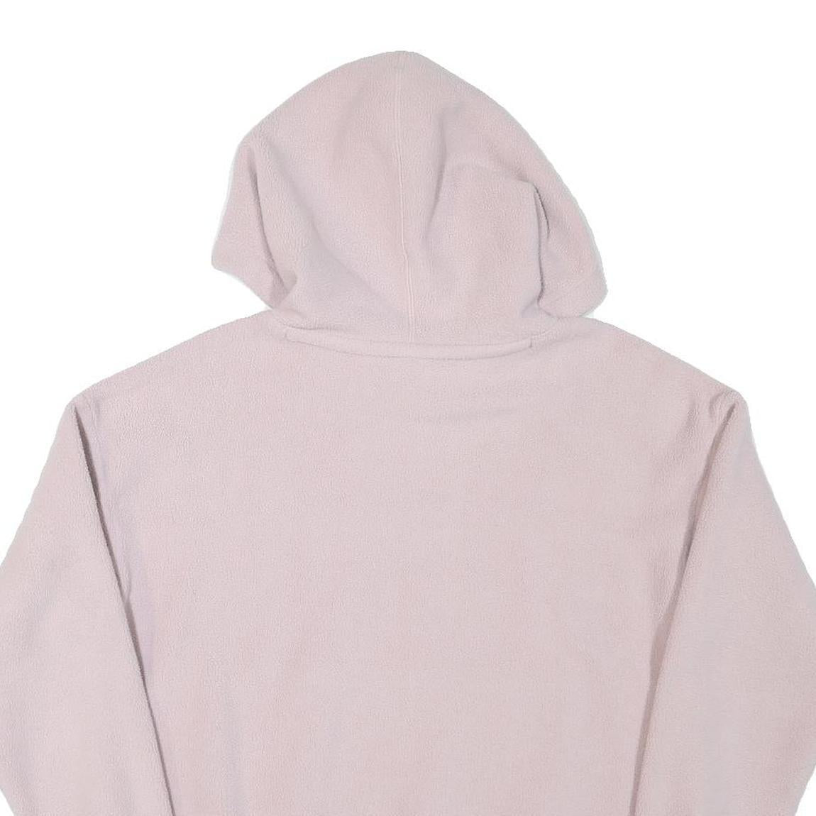 CHAMPION Womens Pink & Cream Logo Pullover Hoodie M Soft Polyester Blend