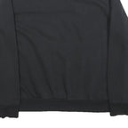 REEBOK Womens Black Cotton Blend Crew Neck Sweatshirt L Classic Logo Casual