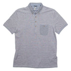 TED BAKER Mens Polo Shirt Grey Striped M