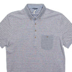 TED BAKER Mens Polo Shirt Grey Striped M
