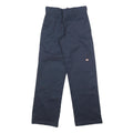 DICKIES Womens Cotton Blend Navy Blue Loose Straight Trousers W26 L30 Workwear
