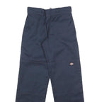 DICKIES Womens Cotton Blend Navy Blue Loose Straight Trousers W26 L30 Workwear