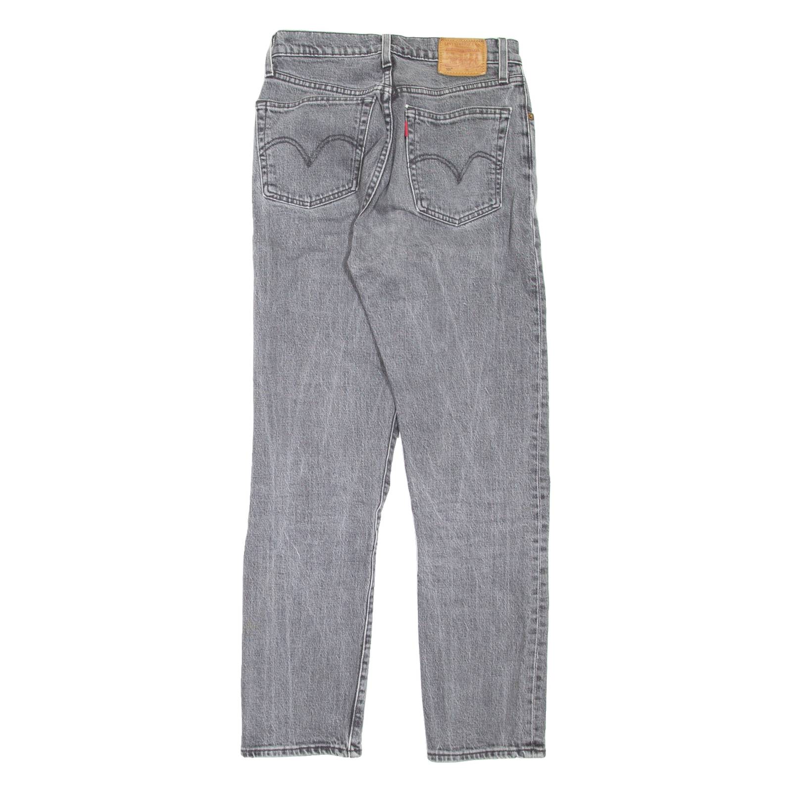 LEVI'S 501 Jeans Premium Womens Grey Regular Straight W25 L28