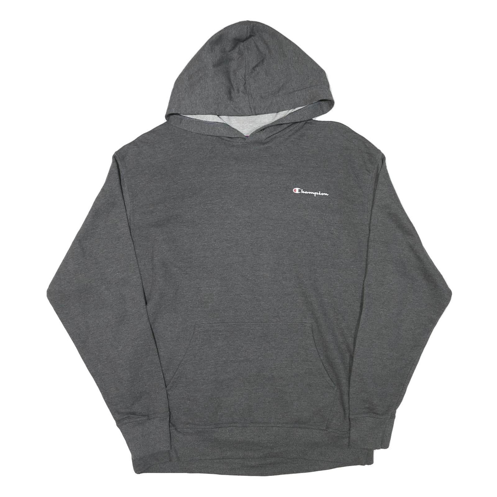 CHAMPION Mens Grey Pullover Hoodie XL Cotton Blend Casual Sportswear