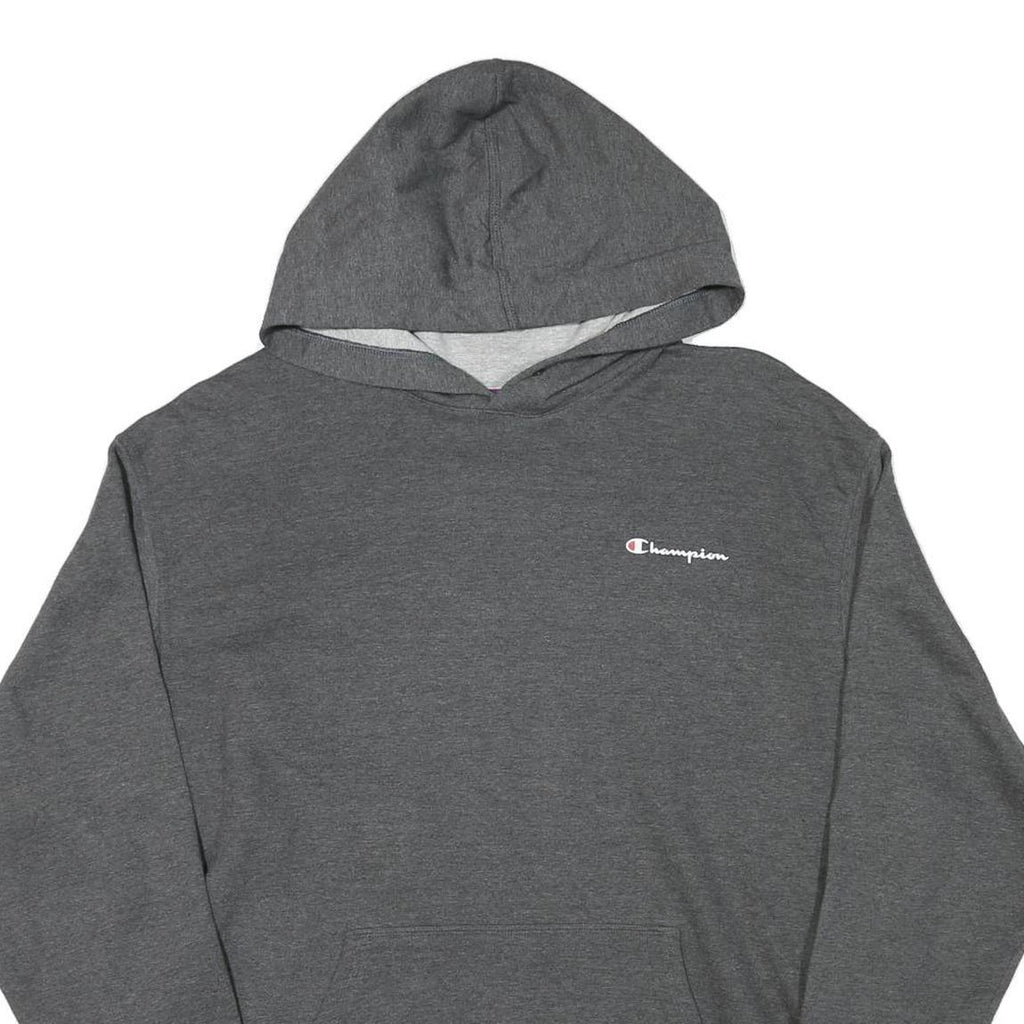CHAMPION Mens Grey Pullover Hoodie XL Cotton Blend Casual Sportswear