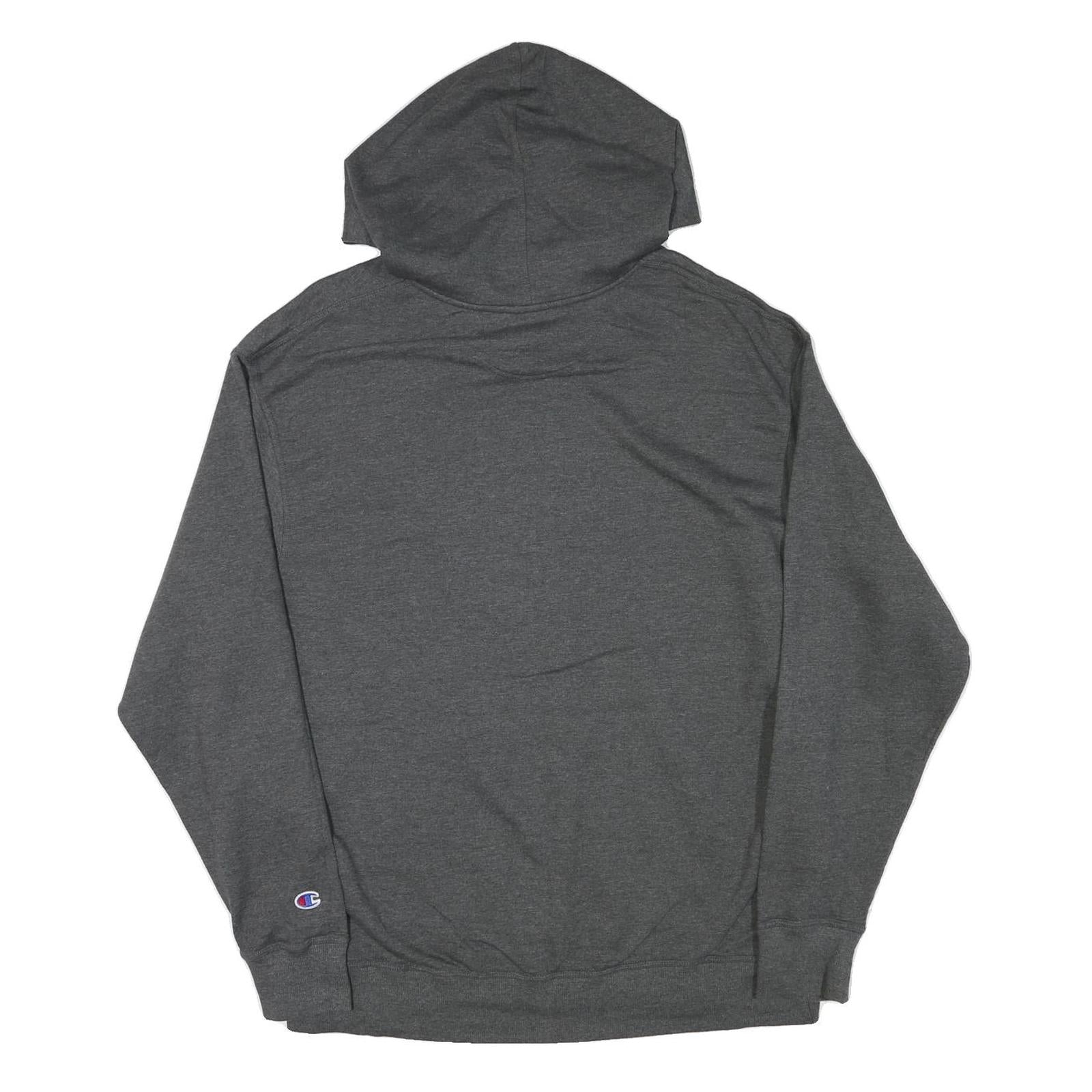 CHAMPION Mens Grey Pullover Hoodie XL Cotton Blend Casual Sportswear