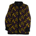 Womens Overcoat Coat Purple Knit Wool Chevron S
