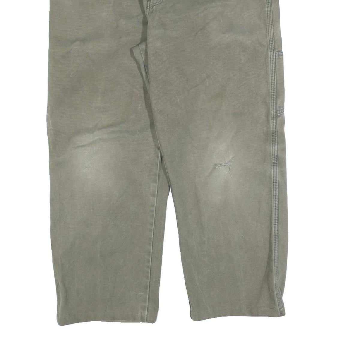 DICKIES Mens Regular Fit Beige Cotton Blend Workwear Trousers W36 L28 Utility