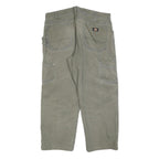 DICKIES Mens Regular Fit Beige Cotton Blend Workwear Trousers W36 L28 Utility