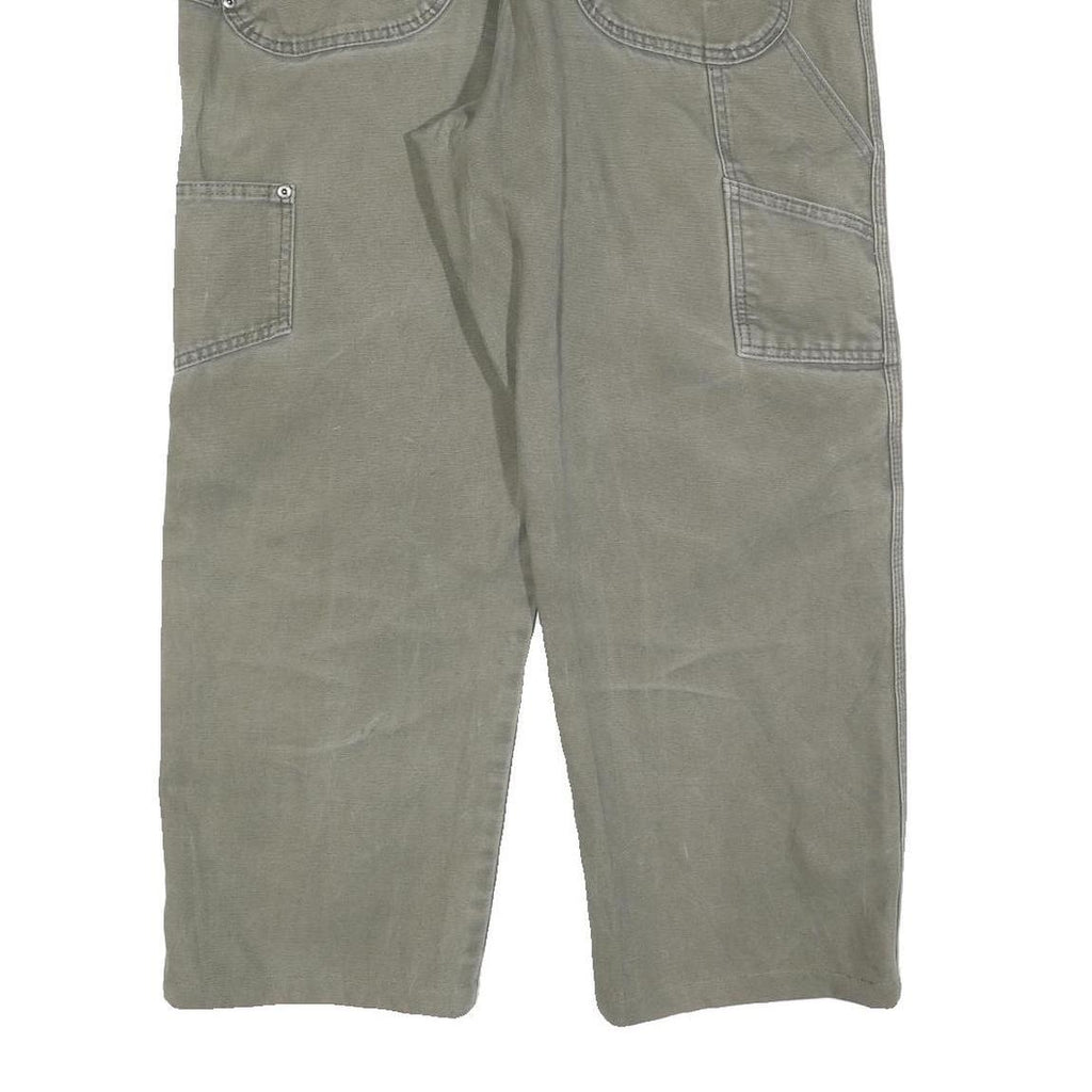 DICKIES Mens Regular Fit Beige Cotton Blend Workwear Trousers W36 L28 Utility