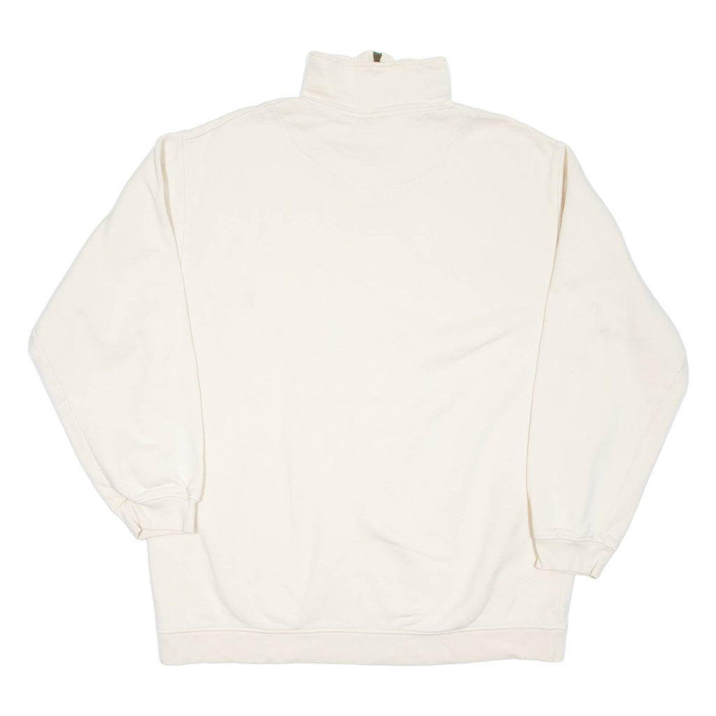 SWITCHER Womens Sweatshirt Beige 1/4 Zip XL